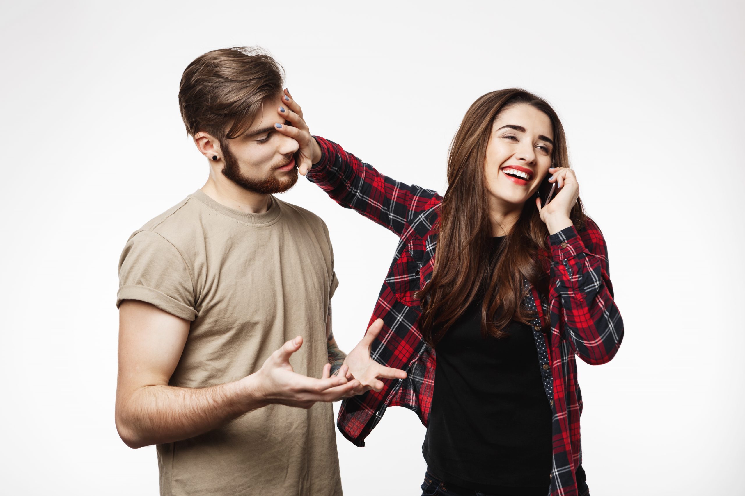 a person and person talking on a cell phone